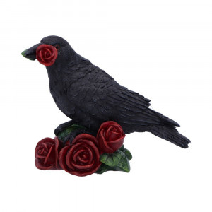 Statueta corb Rose of the Raven.  Corbul isi datoreaza in parte simbolul de pasare a intelepciunii si cunoasterii eroului galic Bran, cel binecuvantat, al carui nume inseamna chiar corb. Bran era pastratorul amintirilor stravechi si intelepciunea sa era l