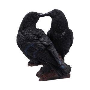 Statueta Corbi Midnight Kiss – decor gotic si fantasy, 13.9 cm