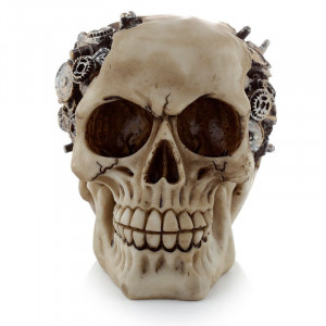 Statueta craniu steampunk Rotite 11.5 cm - Img 2