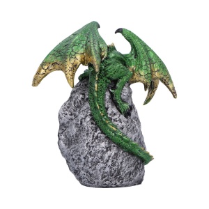 Statueta Dragon decorativ cu LED Emerald Overseer 18 cm - Gardianul Cristalului de Smarald - Img 3