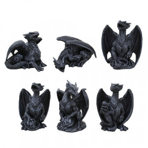 Statueta Dragon negru 10 cm