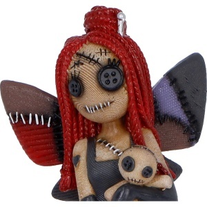 Statueta papusa Voodoo Poppy Thread din colectia The Stitchlings – decor gotic fantasy , 10.5 cm - Img 5