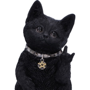 Statueta pisica neagra Metallicat 16.5cm - Img 5