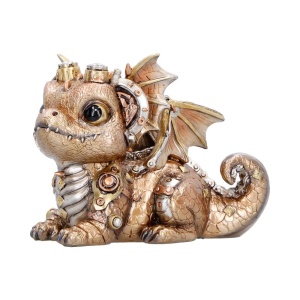 Statueta pui de dragon auriu Gearling – decor fantasy collector 15 cm - Img 2
