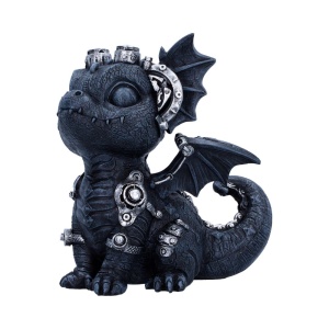 Statueta pui de dragon negru Coglet – decor fantasy collector 17.7 cm - Img 2