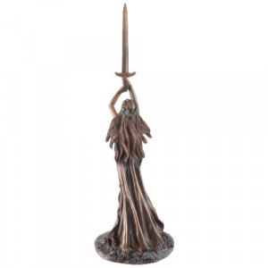 Statueta rasina si bronz Lady of the Lake 34cm - Img 5