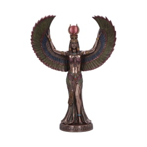 Statueta rasina si bronz, mitologia egipteana, Zeita Isis 33cm