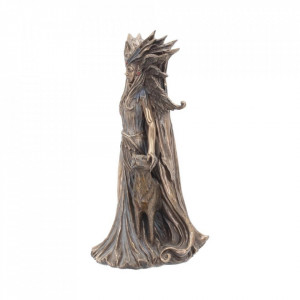 Statueta rasina si bronz, mitologia greaca, zeita magiei Hecate 25 cm - Img 2
