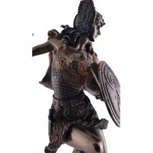 Statueta rasina si bronz, mitologia nordica, Valkyrie 24cm - Img 7