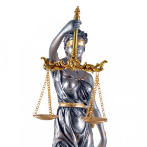 Statueta rasina si bronz zeita dreptatii Themis ( Justitia) 33cm - Img 8