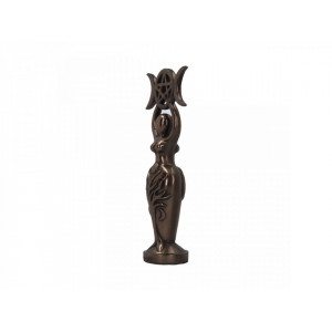 Statueta rasina si bronz Zeita Lunii 20 cm - Img 2