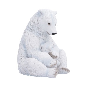 Statueta ursi polari Mama cu pui - Polar Bond 12.2cm - Img 4