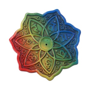 Suport betisoare tamaie Rainbow Meditation 12 cm