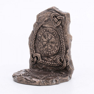 Suport lumanare Busola Vikinga - Vegvísir 15 cm - Img 4