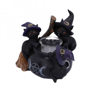 Suport lumanare pisicute Familiar Cauldron 12.5 cm - Img 2