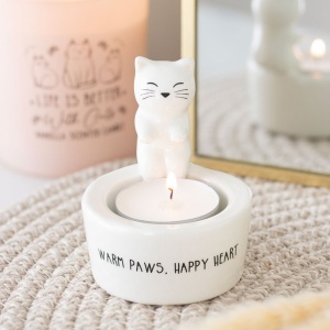 Suport lumanari pisicuta Warm Paws, Happy Heart - Img 5