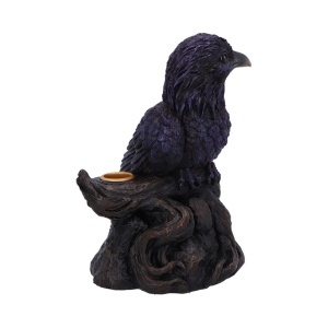 Suport pentru conuri parfumate Backflow Raven Roost – Corb, decor gotic fantasy ( 17 cm ) - Img 4