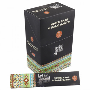 Betisoare de tamaie parfumate Tribal Soul - Salvie Alba si Palo Santo