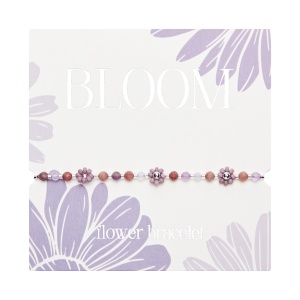 Bratara Bloom Violet cu Margele Miyuki si Pietre Semipretioase