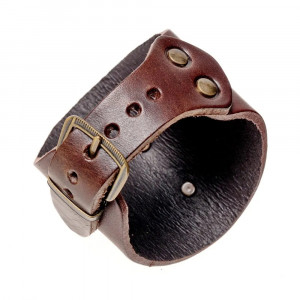 Bratara din piele maro Model Medieval - Img 3