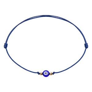 Bratara Textila Ajustabila cu Evil Eye – Blue Magic Eye, Talisman pentru Protectie - Img 3