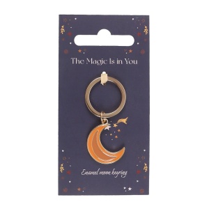 Breloc metalic in forma de semiluna Magia Toamnei 5cm