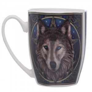 Cana din portelan lup Wild One - Lisa Parker 12 cm, 300 ml - Img 4