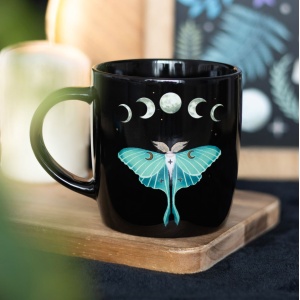 Cana portelan Dark Forest - Luna Moth, capacitate 340 ml - Img 4