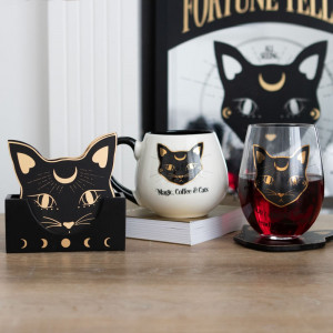 Cana portelan Magic, Coffee & Cats, capacitate 500 ml - Img 4