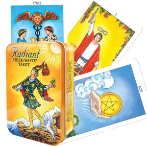 Carti Tarot Radiant Rider-Waite in cutie metalica