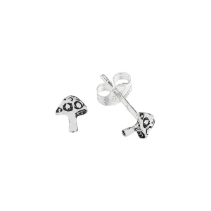 Cercei mici cu surub si tija, din argint Ciupercute 6 mm