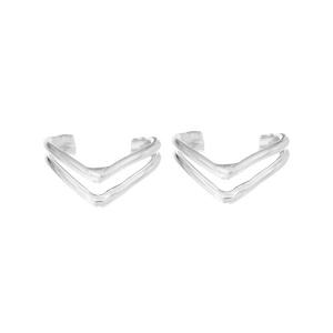 Cercei pe ureche din argint Coronita, diametru 11mm