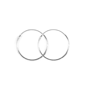 Cercei rotunzi argint Creole simple 16 x 1.2mm