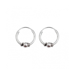 Cercei rotunzi din argint Sfere 12mm