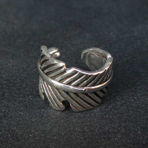 Cercel din argint pe ureche, earcuff Frunza 8 mm