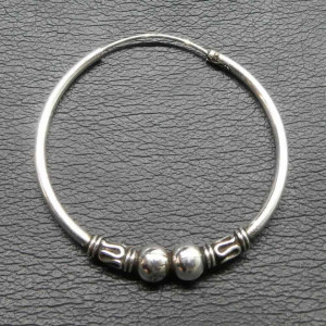 Cercel rotund din argint Creole tribale 40mm