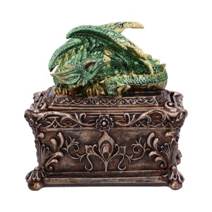 Cutie pentru bijuterii cu dragon Gardianul Comorii, 13 cm