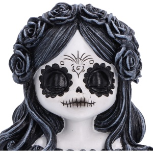 Cutie pentru bijuterii Flor de Muerte– decor gotic fantasy ( 12.4 cm ) - Img 3