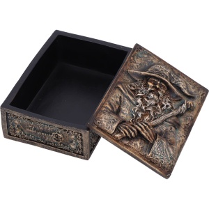Cutie pentru bijuterii Wizard's Hoard – decor gotic fantasy ( 14 cm ) - Img 6