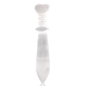 Cutit ritualic din Selenit - Spirala 25cm