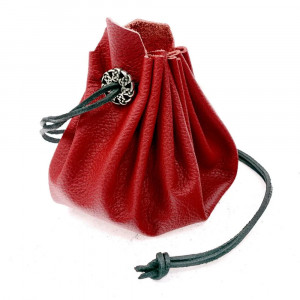 Gentuta medievala din piele cu Ciocanul lui Thor Mjölnir 9 x 7 cm - Img 4