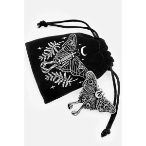 Inel Nocturnal Statement cu molie-luna si sidef natural placat cu argint 925 - Img 4