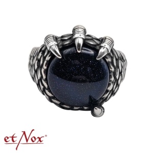 Inel otel inoxidabil cu piatra de zirconiu negru Crystal Claw 2.15cm - Img 2