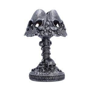Lampa LED Craniu cu Oase – Last Light, decor gotic fantasy iluminat, 22.6 cm - Img 4
