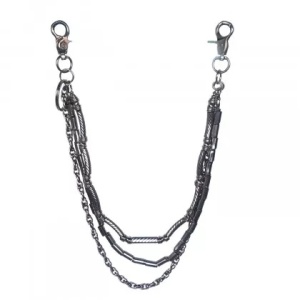 Lant pantaloni 3 Row Silver Metal Chain