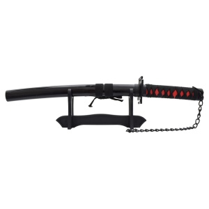 Mini sabie decorativa katana cu suport pentru birou Bleach - Zangetsu 42.5 cm - Img 2