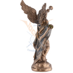 Mini statueta Arhanghelul Gabriel, vestitorul divin, finisaj bronz, 10 cm - Img 5