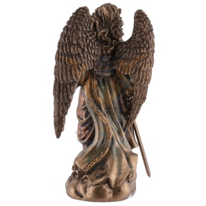 Mini statueta Jophiel, arhanghelul frumusetii divine si al intelepciunii, finisaj bronz, 9 cm - Img 6