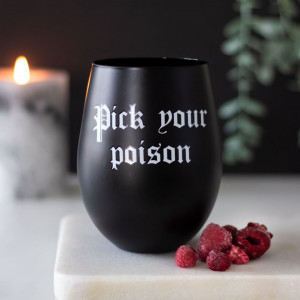 Pahar de vin negru Pick your poision 12.2 cm - Img 4