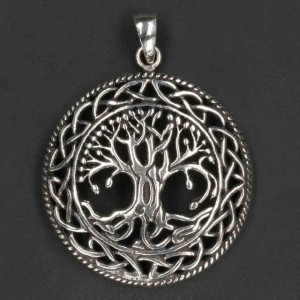 Pandantiv argint Copacul vietii cu nod celtic 3.5cm
